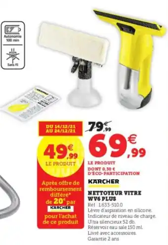 Hyper U Nettoyeur vitre WV6 plus offre