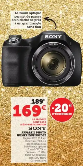 Hyper U Appareil photo numérique bridge offre