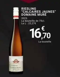 E.Leclerc RIESLING CALCAIRES JAUNES DOMAINE MURÉ offre