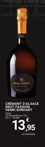 E.Leclerc CRÉMANT D'ALSACE BRUT PASSION HENRI EHRHART offre
