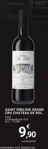 E.Leclerc SAINT EMILION GRAND CRU CHATEAU DE ROL offre