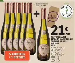E.Leclerc AOP Muscadet Sevre et Maine Sur Lie Domaine du Bois Malinge 2024 offre