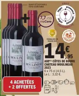 E.Leclerc AOP Côtes de Bourg Château Moulineau 2023 offre
