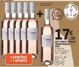 E.Leclerc IGP(2) COMTÉ TOLOSAN TERREO MALBEC 2024 offre