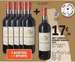 E.Leclerc AOP(*) CORBIÈRES DOMAINE SAMAREL 2023 offre