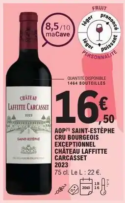 E.Leclerc CHÂTEAU LAFFITTE CARCASSET 2023 offre