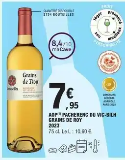 E.Leclerc AOP Pacherenc du Vic-Bilh Grains de Roy 2023 offre