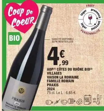 E.Leclerc AOP Côtes du Rhône Bio offre