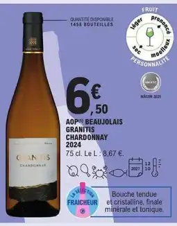 E.Leclerc AOP Beaujolais Grantis Chardonnay 2024 offre