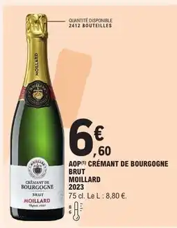 E.Leclerc AOP Crémant de Bourgogne Brut Moillard 2023 offre