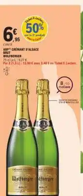 E.Leclerc Crémant D'Alsace Brut Wolfberger offre