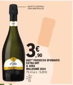 E.Leclerc DOC Prosecco Spumante Extra Dry Il Vers offre