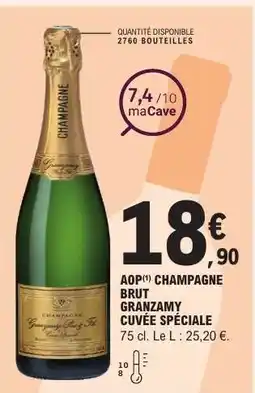 E.Leclerc AOP CHAMPAGNE BRUT GRANZAMY CUVÉE SPÉCIALE offre