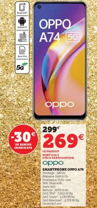 Hyper U Smartphone oppo A74 offre