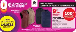 Hyper U Doudoune sans manches adulte offre