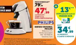 Hyper U Senseo original philips offre