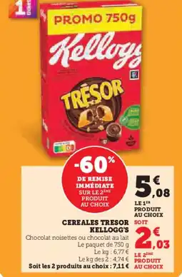 U Express Cereales tresor kelloggs offre