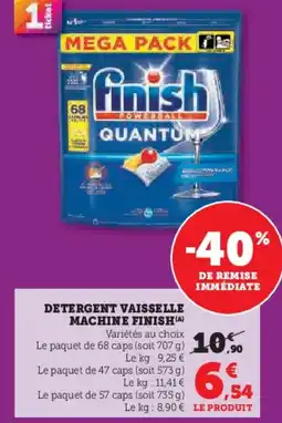 U Express Detergent vaisselle machine finish offre
