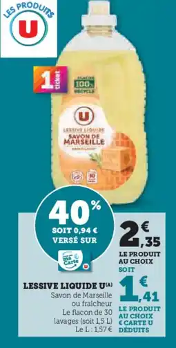 U Express Lessive liquide u offre