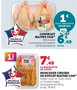 U Express Morceaux choisis de poulet maitre coq offre