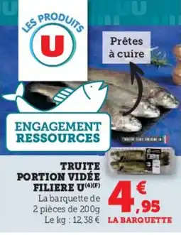 U Express Truite portion vidée filiere u offre