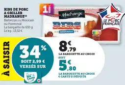 U Express Ribs de porc a griller madrange offre