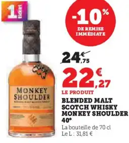 U Express Blended malt scotch whisky monkey shoulder offre