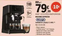 E.Leclerc MACHINE EXPRESSO DeLonghi offre