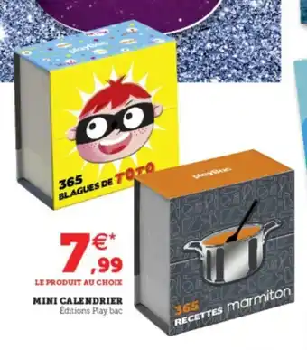 Hyper U Mini calendrier offre
