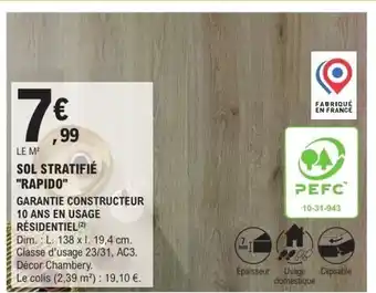 E.Leclerc Brico Sol stratifié rapido offre