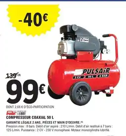 E.Leclerc Brico Compresseur coaxial offre