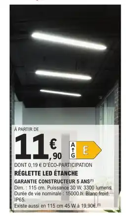 E.Leclerc Brico Réglette led étanche offre