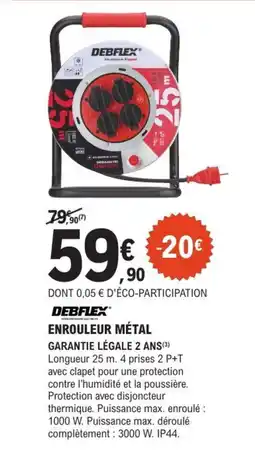 E.Leclerc Brico DEBFLEX Enrouleur métal offre