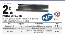 E.Leclerc Brico Profilé métallique offre
