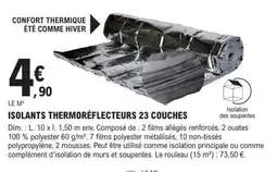 E.Leclerc Brico Isolants thermoréflecteurs 23 couches offre