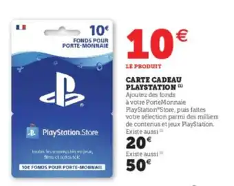 Hyper U Carte cadeau playstation offre