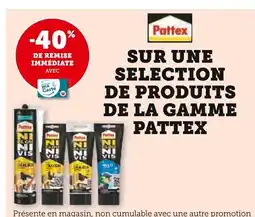 Super U PATTEX Sur une selection de produits de la gamme offre