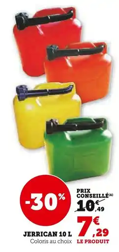 Super U Jerrican offre