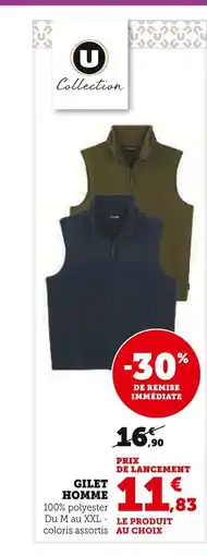 Super U Gilet homme offre