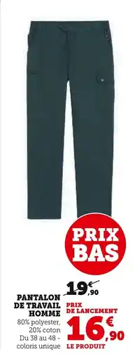 Super U Pantalon de travail homme offre