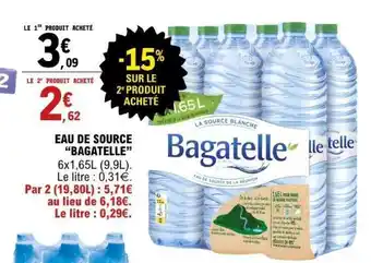 E.Leclerc Eau de Source 'Bagatelle' offre