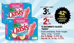 E.Leclerc 10 BATONNETS GLACÉS “OASIS” offre