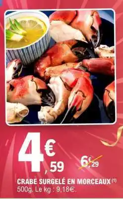 E.Leclerc CRABE SURGELÉ EN MORCEAUX offre