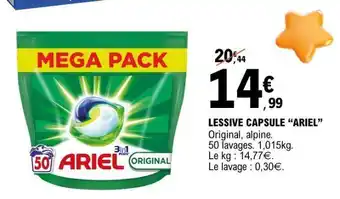 E.Leclerc LESSIVE CAPSULE ARIEL offre