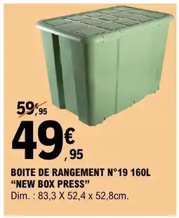 E.Leclerc BOITE DE RANGEMENT N°19 160L NEW BOX PRESS offre