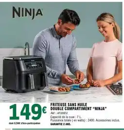 E.Leclerc FRITEUSE SANS HUILE DOUBLE COMPARTIMENT “NINJA” offre