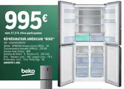 E.Leclerc RÉFRIGÉRATEUR AMÉRICAIN “BEKO” offre
