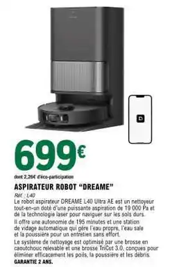 E.Leclerc ASPIRATEUR ROBOT DREAME offre