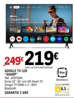 E.Leclerc GOOGLE TV LED SHARP offre
