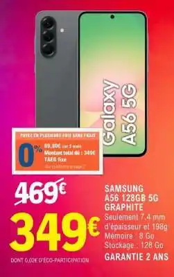 E.Leclerc Samsung A56 128GB 5G Graphite offre